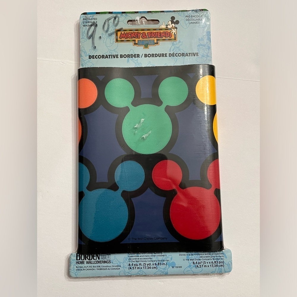 Mickey Mouse Border Wallpaper New in Package Kids Bedroom Disney Decor
